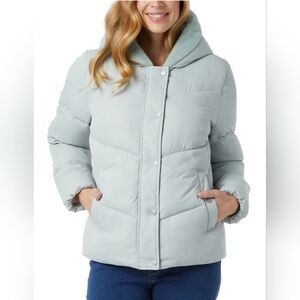 NEW! 32 Degree Heat Quilted Jacket With Plush Lined Hood Size S